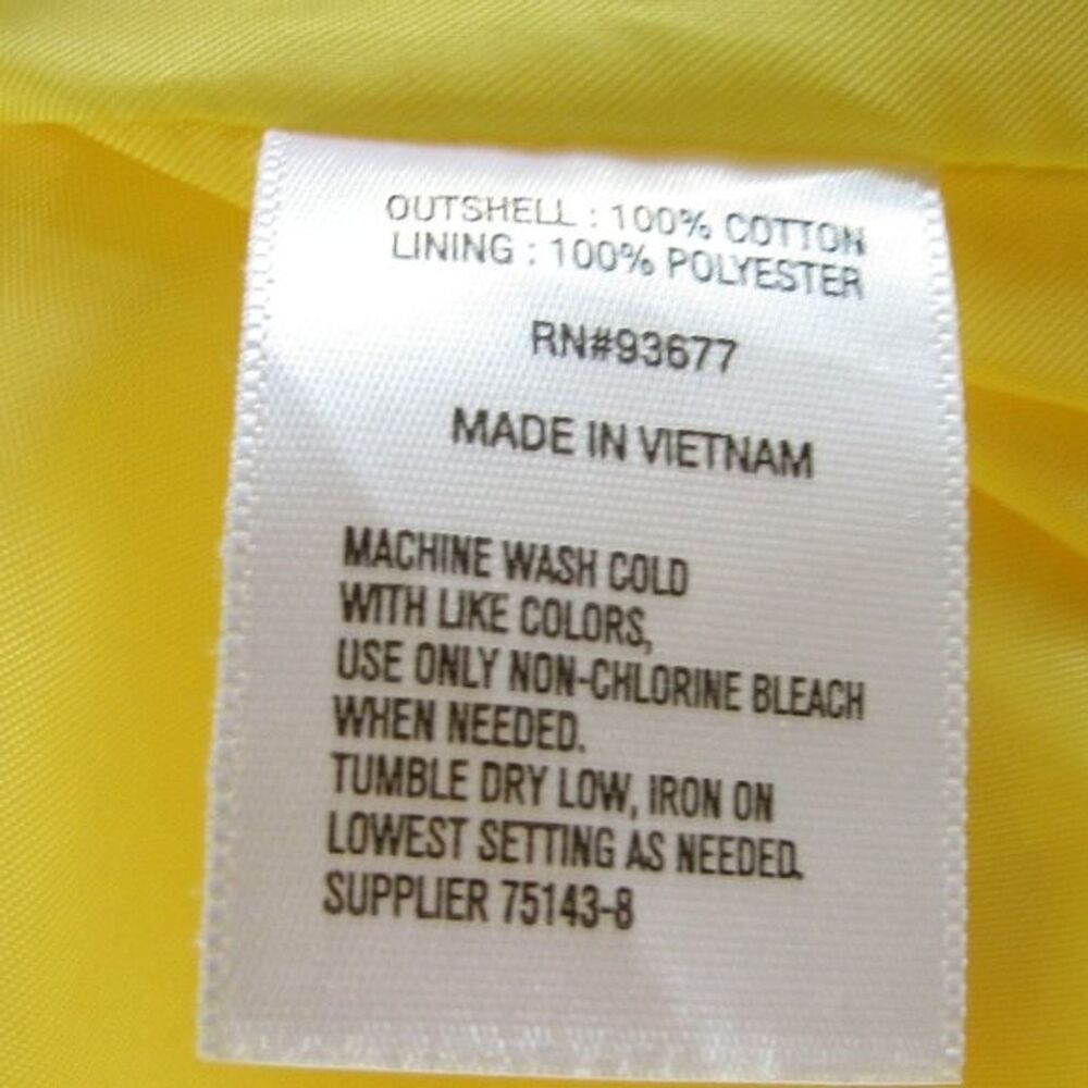 St. Johns Bay Women's 1X Plus Canary Yellow Utility Jacket Lightweight Spring - Picture 5 of 12